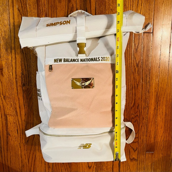 New Balance 2020 Nationals Indoor Athlete Backpack Rare Pink White Gold - Picture 10 of 10